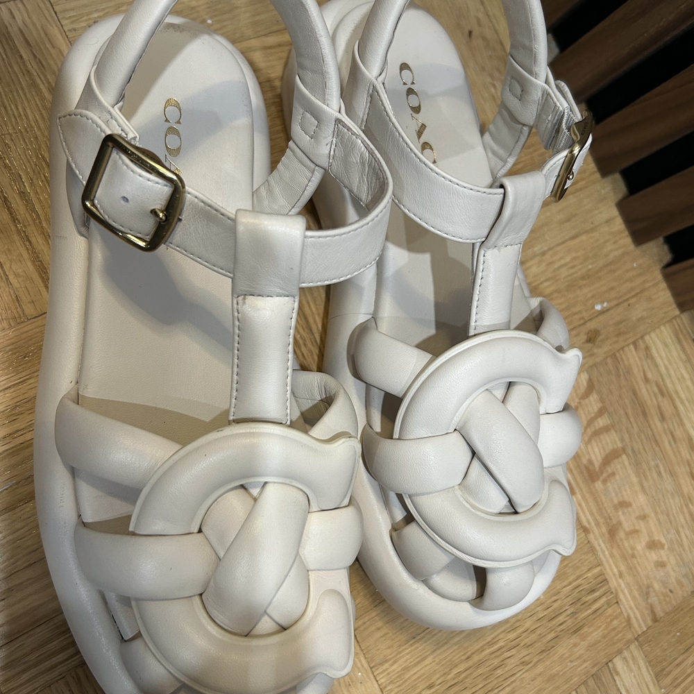 Coach Women Cream Sandals - Picture 2 of 5